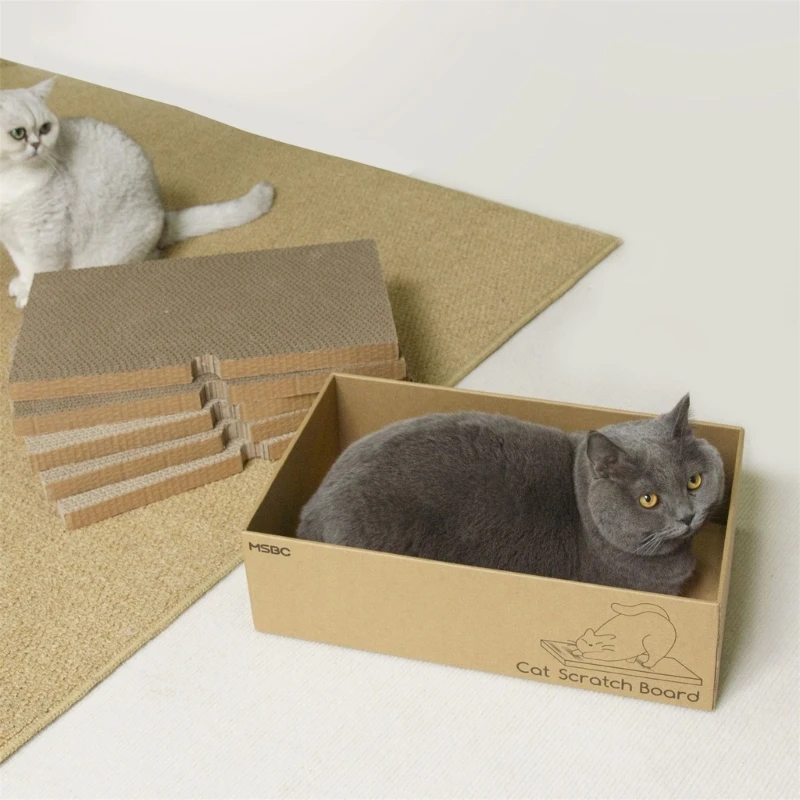 5 in 1 Kitten Corrugated Cardboard Scratchers Grinding Claws Make Grinding Claws More Interesting Box