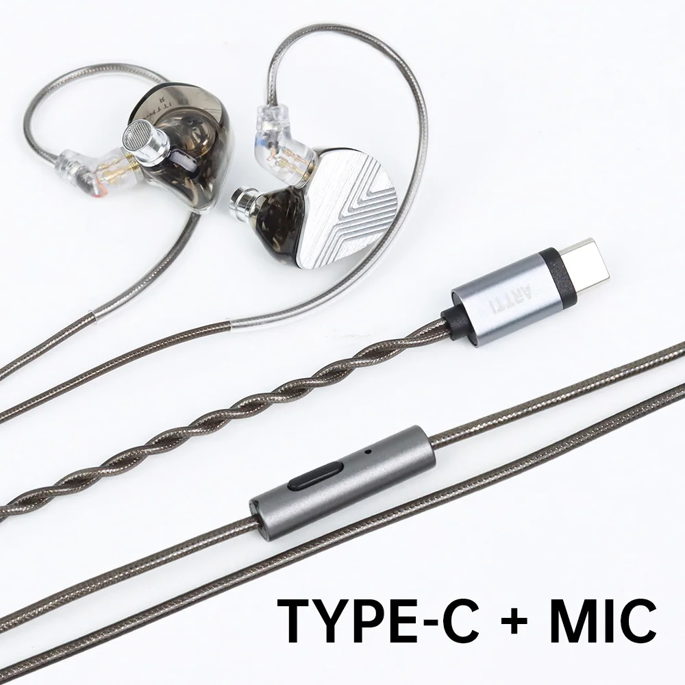 Artti R3 Hifi Oortelefoon Nieuwe In-Ear Bedrade Iems Monitor Beryllium-Plated Dynamic Driver Oortelefoon 3.5Mm/Type C Microfoon Afneembare Kabel