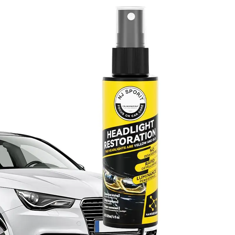 

Headlight Restoration Spray Liquid Car Light Cleaner And Restorer UV Resistant And Effective Headlight Coating Spray For Car