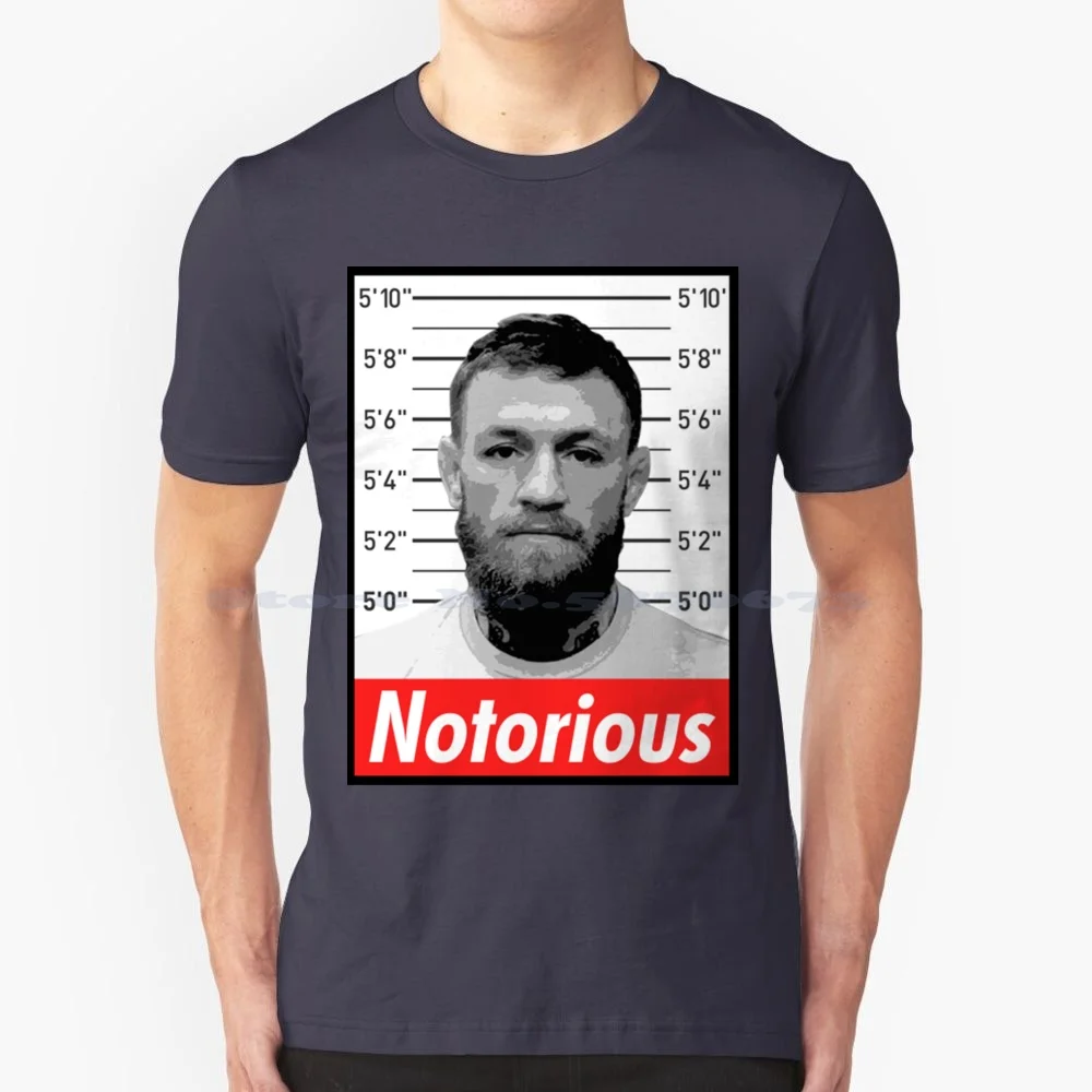 Conor Mcgregor T Shirt 100% Cotton Tee Conor Mcgregor Mayweather Vs Mcgregor Boxing The Notorious Gorilla 50 0 49 1 August 26