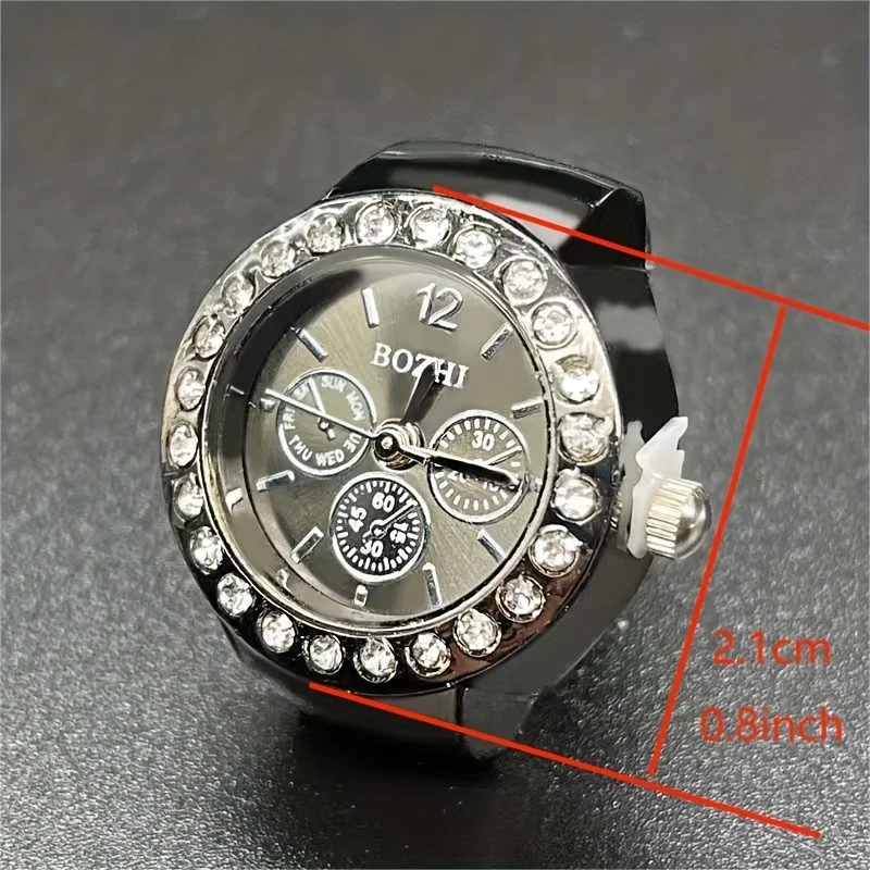 1PC Round Hot selling Ring Watch Exquisite Watchable Time Ring Watch Hot Selling High end Fragrant Quartz Watch Luxury