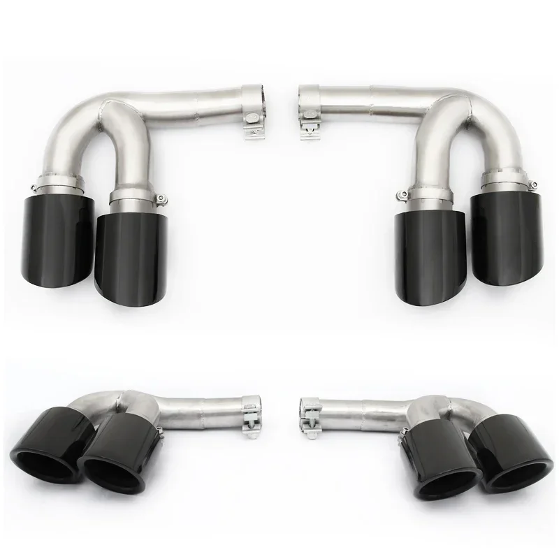 

Выхлопная труба с наконечником из углеродного волокна, двойные выхлопные насадки для VW Touareg 2018-2022, глушитель из углеродного волокна, хвостовые трубы