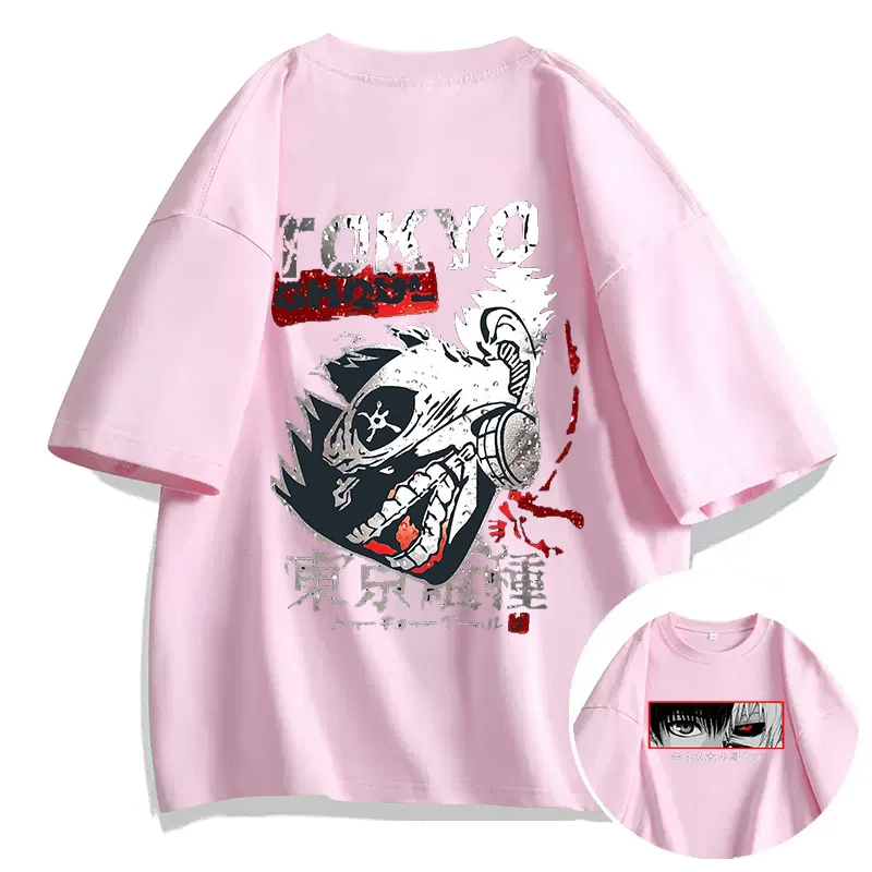 Anime Tokyo Ghoul KEN KANEKI Print T Shirt Couple student street sports casual T-shirt