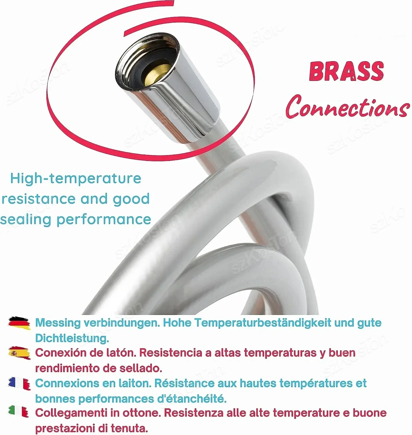 Flexible Anti Winding 1.2/1.5/2m High Pressure GI/2 Universal Interface PVC Handheld Shower Head Hose Faucet Extension Pipe