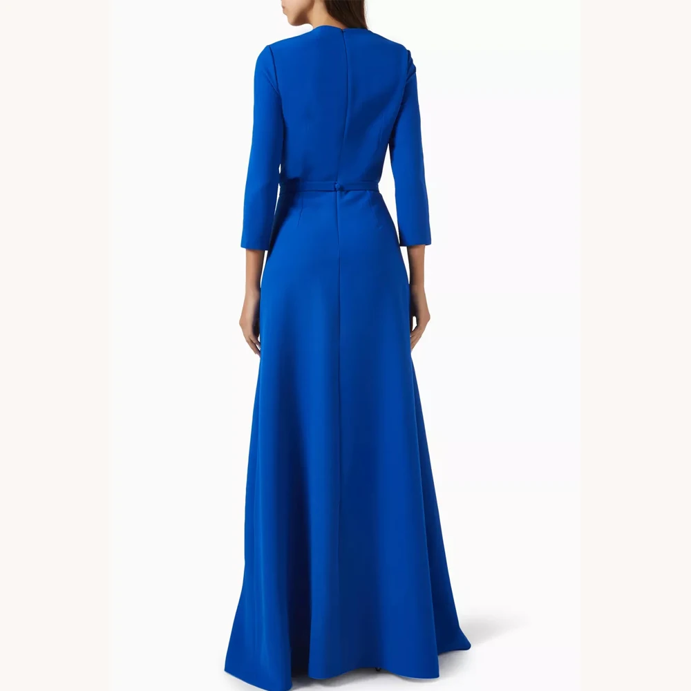 فستان سهرة أنيق مخصص على شكل حرف A بأكمام ثلاثة أرباع فساتين رسمية رائعة عالية الجودة للحفلات الراقصة للنساء #6