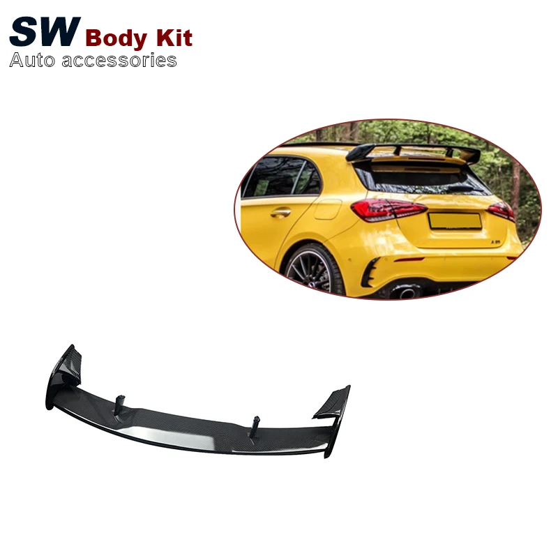 

Carbon Fiber Body Kit for Mercedes-Benz A-Class W177 A250 A45 2019-2020 Rear Trunk Spoiler Lip Guide Wing Lip Rear Wing