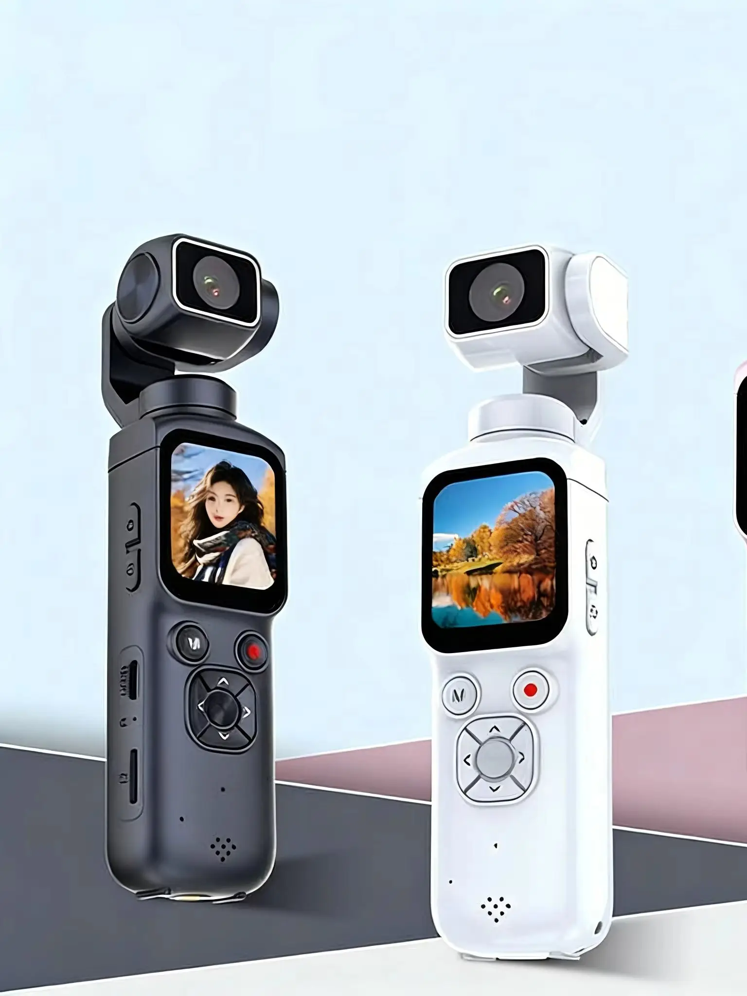 4K-Camcorder 330 °   Gimbal Pocket-Kamera 1,72 Zoll Touchscreen 75MP Pocket Digital WiFi Sportkamera
