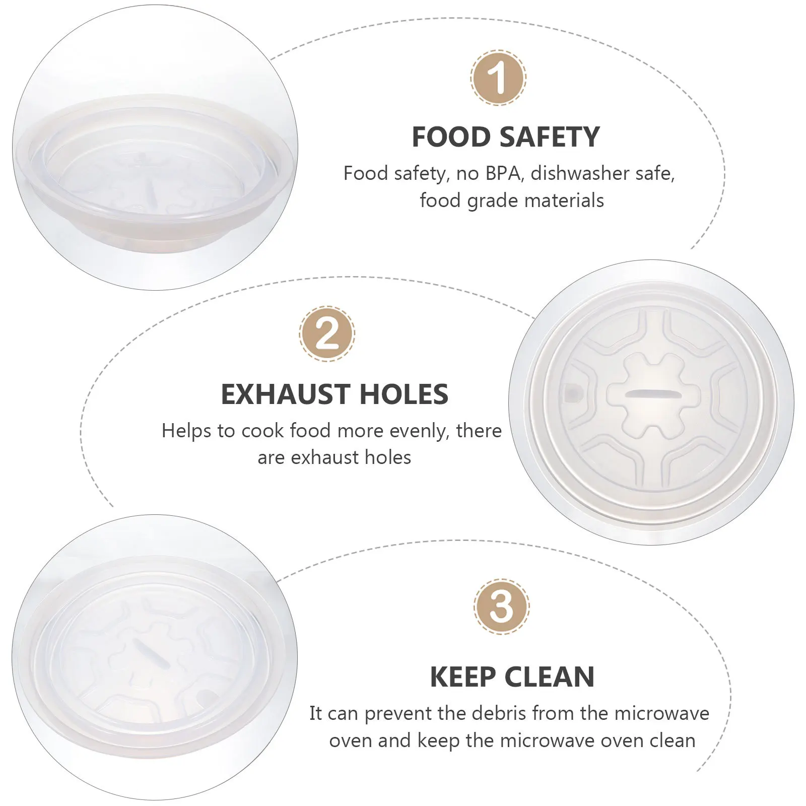 

Silicone Plate Cover Microwave Sealing Cover Anti-Overflow Keep Fresh for Indoor Outdoor Use Food Lids Seal Lid