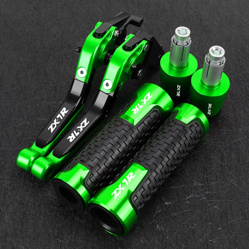 For Kawasaki ZX 7R ZX7R ZX7RR ZX-7R 1989-2003 Motorcycle Brake Clutch Levers Handlebar Handle Grips Ends Caps Slider Accessories