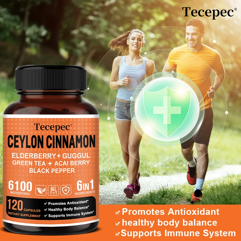 Ceylon Cinnamon Bark Extract - Supports Immune Health, Bone, Natural Body Balance Support Supplement, 120 Capsules