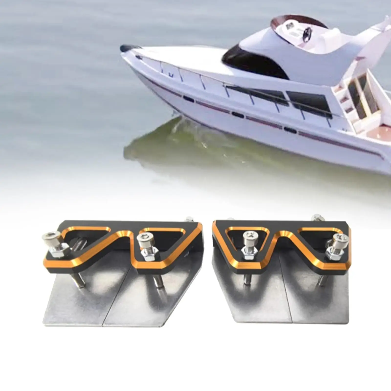 RC Boat Trim Tabs Upgrade Balance Lightweight Metal Water Pressure Plates Trim Flaps