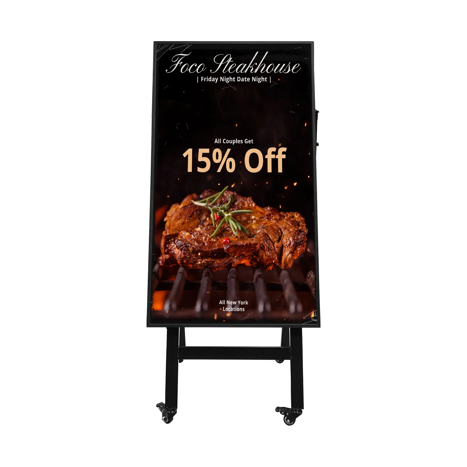 

43-дюймовый ультратонкий ЖК-дисплей для цифровой рекламы с анимацией и сверхвысокой яркостью для торговых центров