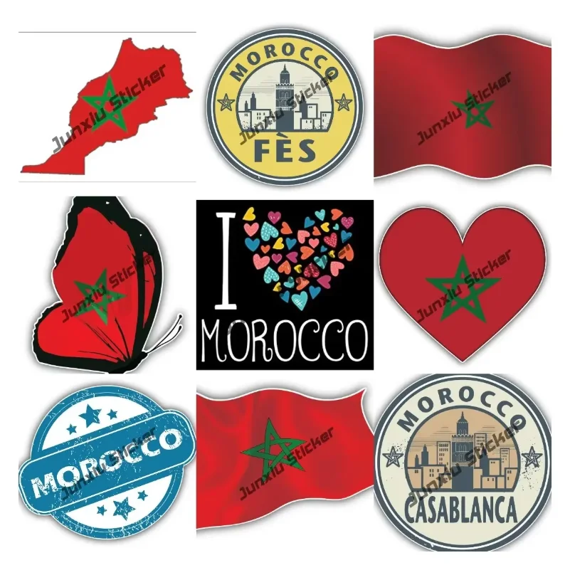 

MOROCCO Maroc Moroccan Flying Flag Vinyl Decals Creative Morocco Scratch-Proof Decals for Car VAN ATV Car Styling Car Decor