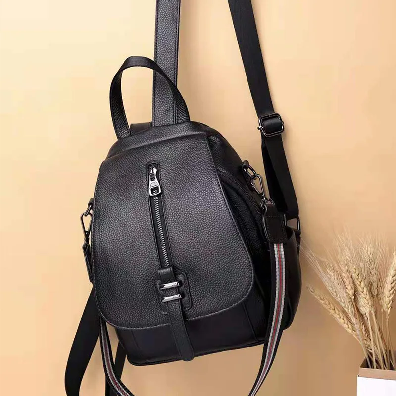 Women's leather backpack 2024 new first layer cowhide fashion large capacity backpack casual all-in-one shoulder bag