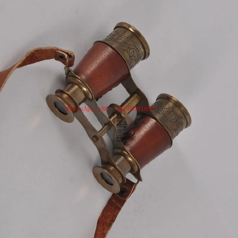 Retro European Handheld Binoculars, Portable and Comfortable Neck Sling, Looking Glasses Decorative Ornament