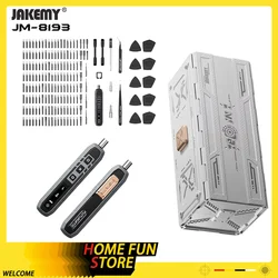 Jakemy Jm-8193 3.7v Electrical Screwdriver Sets Smart Cordless Electric Screwdrivers 500mah Customize 162 Pcs Bits Power Tools