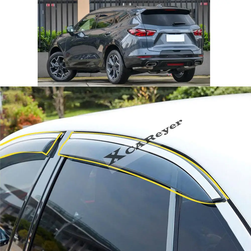 

For CHEVROLET Chevrolet Blazer 2020 2021 2022 Car Body Styling Sticker Plastic Window Glass Wind Visor Rain/Sun Guard Vent Parts