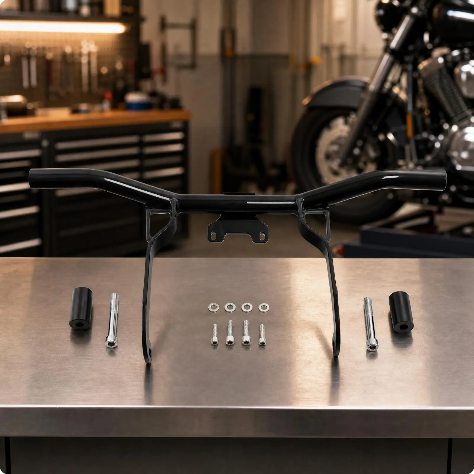Motorcycle Touring Engine Guard Long-Lasting Cylindrical Motorcycle Crash Bar