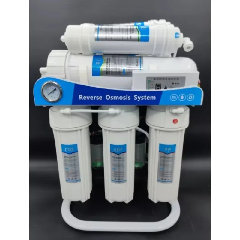 Compact 6-Stage Reverse Osmosis Water Purifier Electric Under-Counter Filtration Unit for Home & Hotel Use Plastic Material