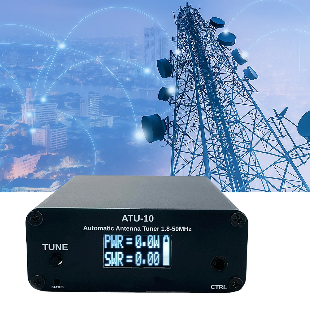 ATU10 Automatic Antenna Tuner 1-15W Antenna Automatic Tuner 0.91 Inch OLED Display