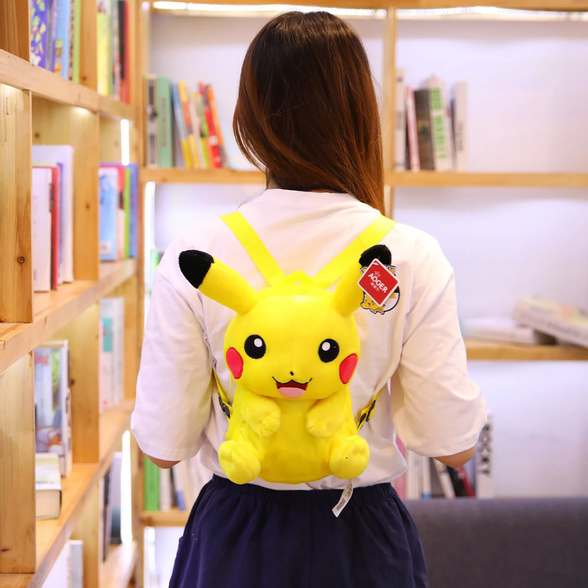 Peluche Pokemon Pikachu Mimikyu Genggar Eevee Mew ronlax, sac d'école Kawaii, accessoires de Cosplay, jouet cadeau pour enfants