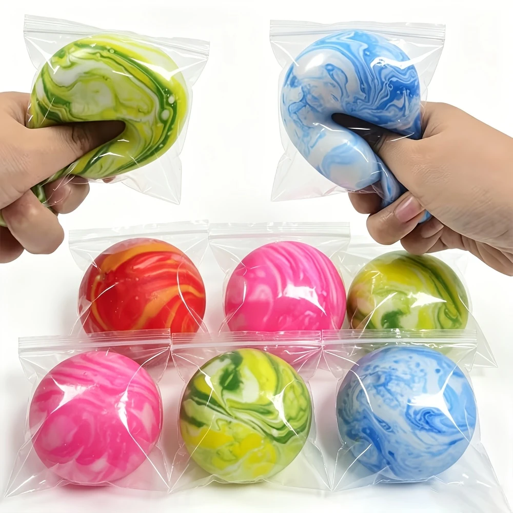 Marble Swirl Squishy Ball Soft Squeeze Toy Stress Relief Anxiety Relief Sensory Fidget Toy Random Color