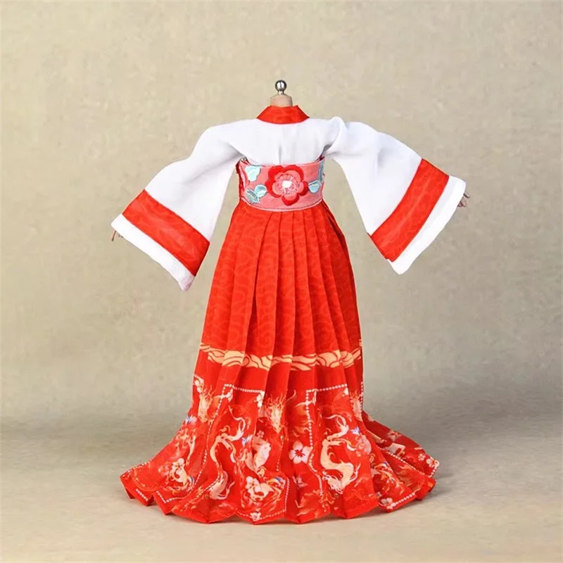 1/6 Ancient Female Soldier Tang Dynasty Hanfu Embroidered Chest Iength Ru Skirt Model Fit 12'' Action Figure Body In Stock