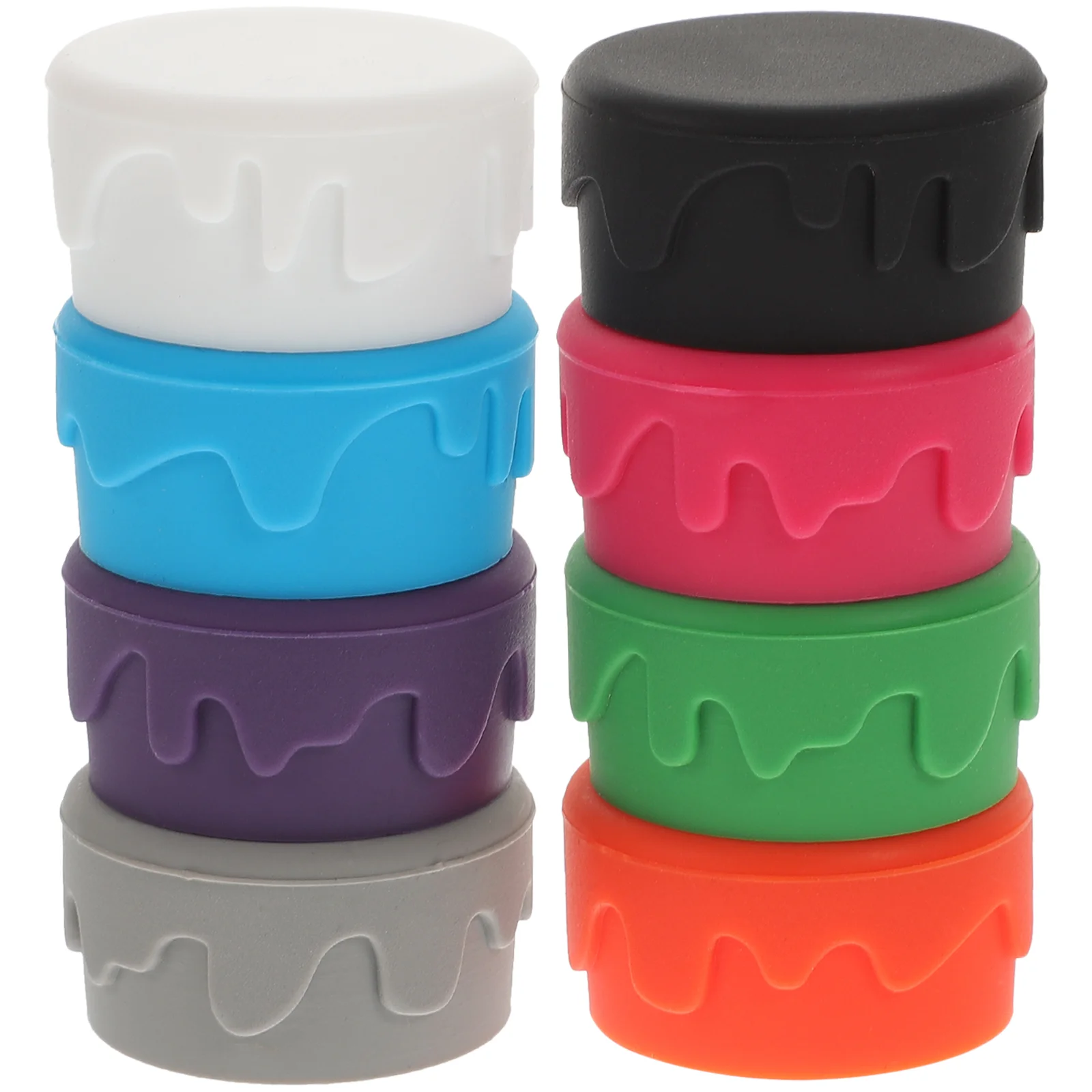 

8 Pcs Silicone Bottle Cap Beverage Plug Saver Reusable Stopper Cork Cover Stoppers Beverages