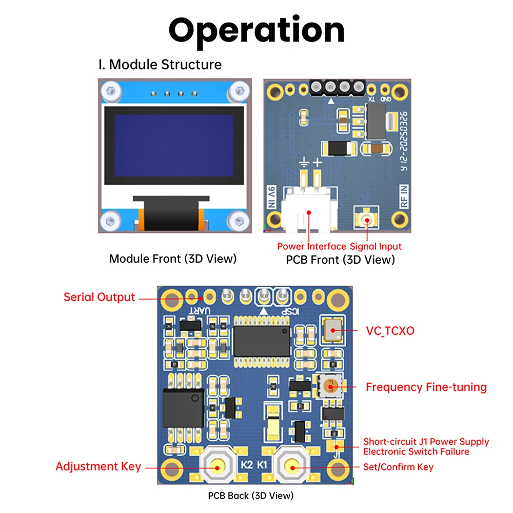 عداد التردد عالي الدقة 20 ميجا هرتز-2.7 جيجا هرتز RF مقياس الإشارة الرقمية مع شاشة OLED 0.96 بوصة لجهاز الإرسال والاستقبال اللاسلكي لحم الخنزير