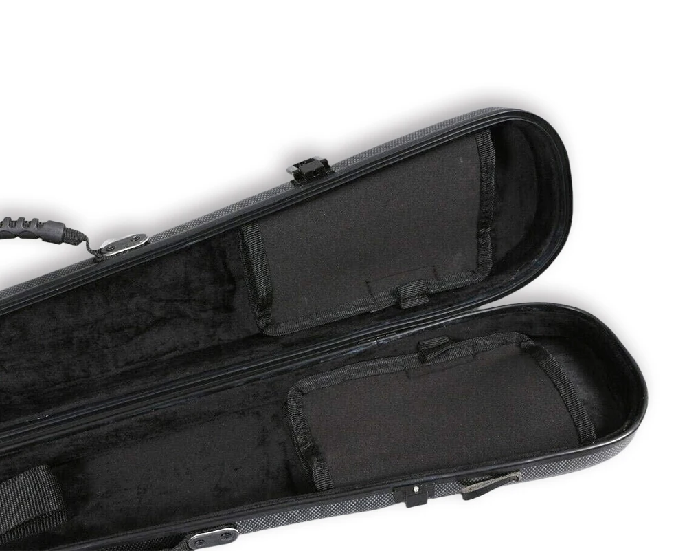 New Durable Bass Bow Case Carbon Fiber Hard Shell Bow Box Hold 2 pcs Strong Lightweight removeable strap