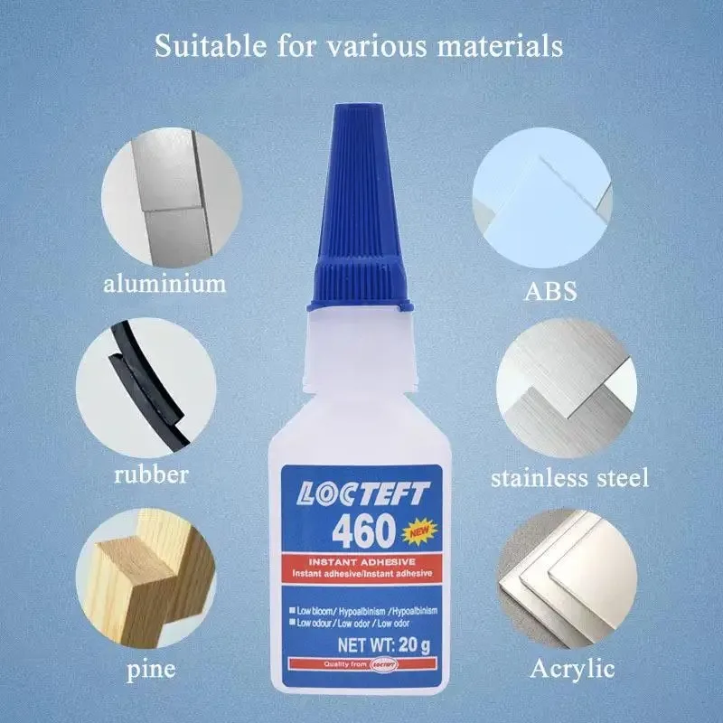 20g 401 403 495 Super Glue Instant Quick-Drying Cyanoacrylate Adhesive Leather Rubber Wood Metal Strong Bond Liquid Glue Tool