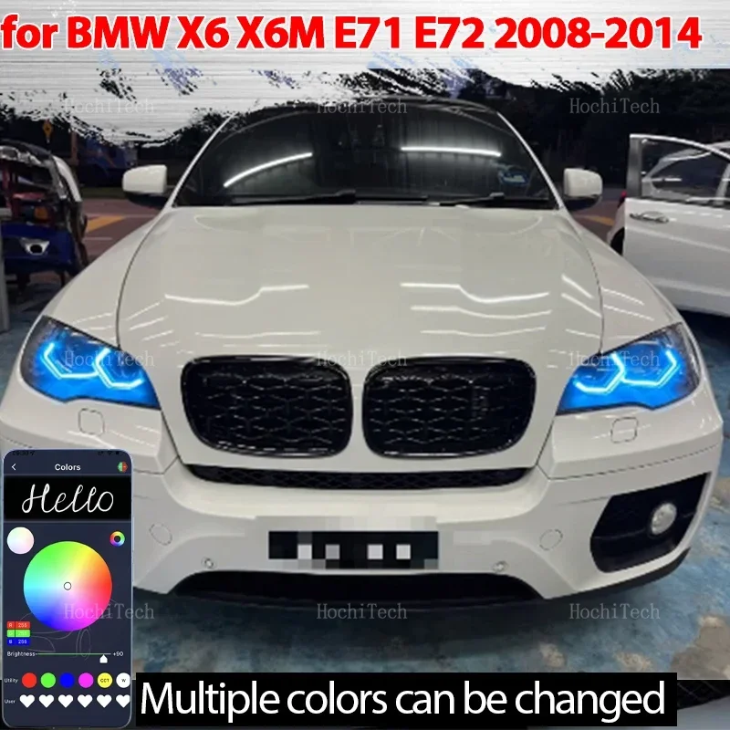 

Multi Colors RGB Rings M4 style Light LED Angel Eyes Kit with APP control For BMW X6 X6M E71 E72 2008-2014 xDrive35i 50i 30d 35d