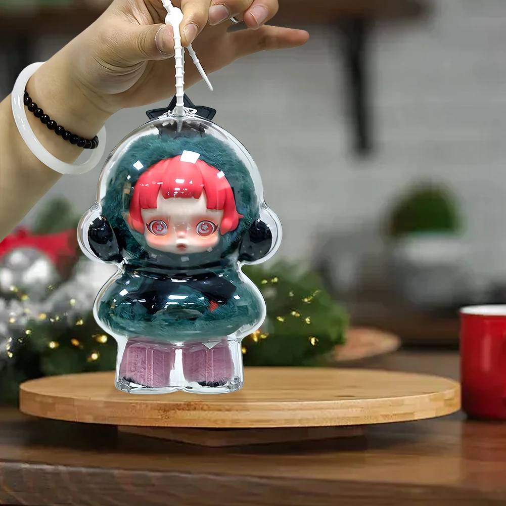 

Transparent Protective Case Portable Organizer Box Storage Case for Skull Panda Winter Movement for SP Doll