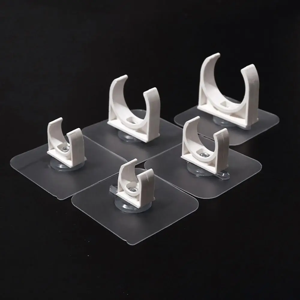 1/5Pcs Punch-free Self-adhesive Pipe Clamp Garden Irrigation Watering Adapter Water Tube Holder Fixed Snap Fittings