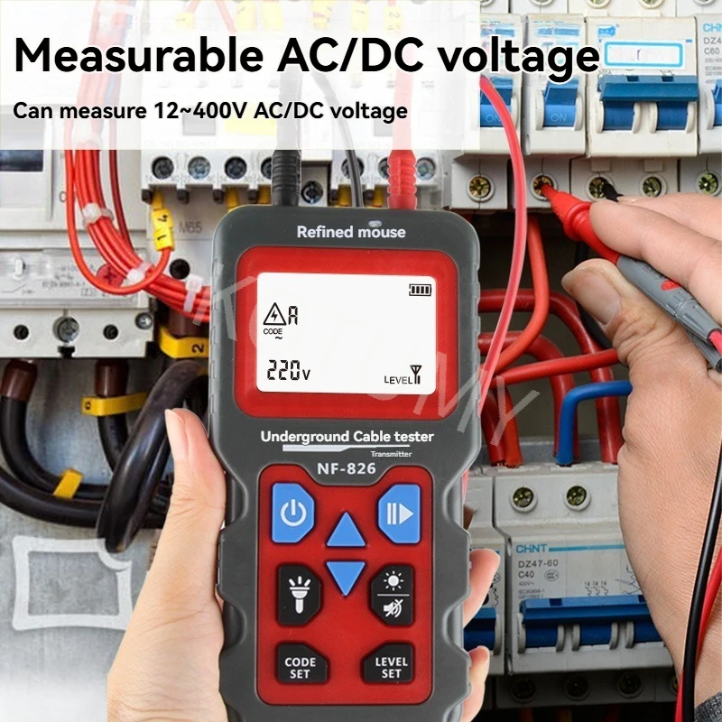 NF-826 Wire Breakpoint Short Circuit Detector 220V Strong Current Dark Line Finder Underground Cable Fault