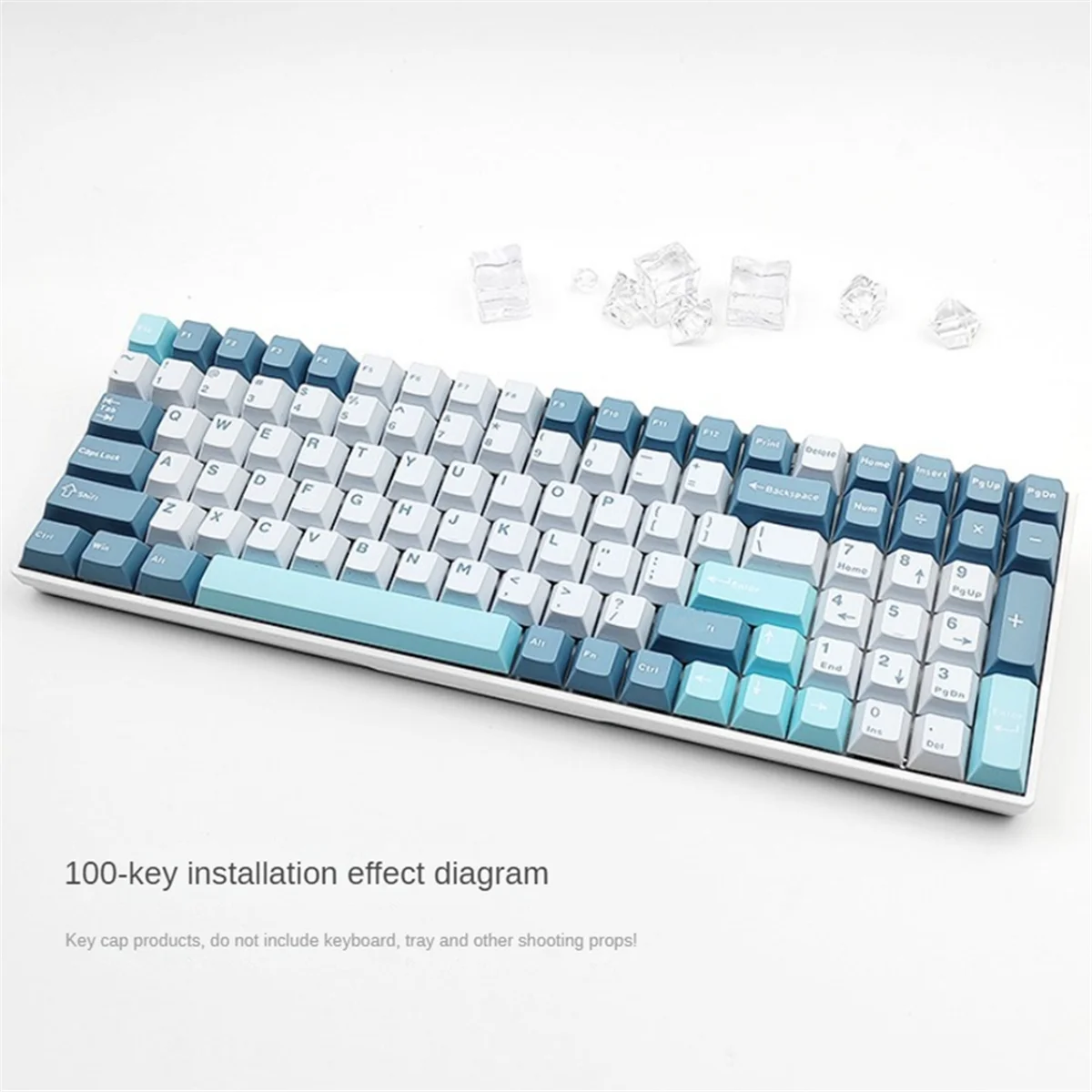125 Keys PBT Double Shot Keycaps Set Key Caps Cherry Height for MX Mechanical Gaming Keyboard , Type-A