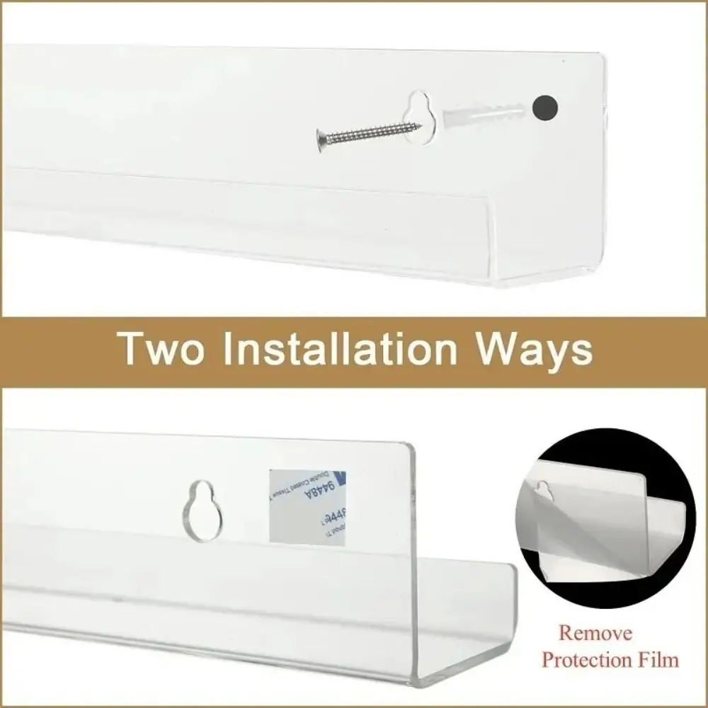 Creative 4/7/12inch Record Display Stand Clear Acrylic CD Shelf Wall Mounted Vinyl Record Holder
