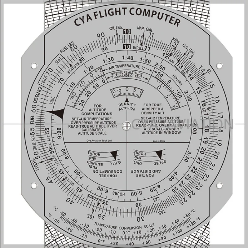 E6B Aviation Aircraft Flight Computer Fixed Plotter