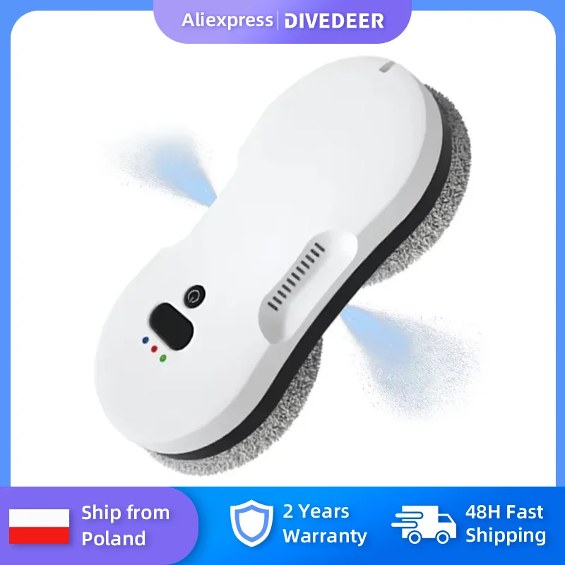 DIVEDEER Zwei-Wege-Sprühfensterputzmaschine mit großer Saugkraft, intelligente automatische