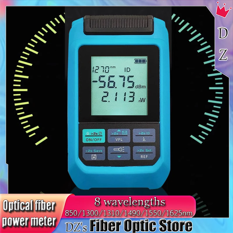 Optical Power Meter OPM Fiber Tester Optical Multi Meter （850 980 1270 1300 1310 1490 1550 1625 1650）nm VFL Visual Fault Locator