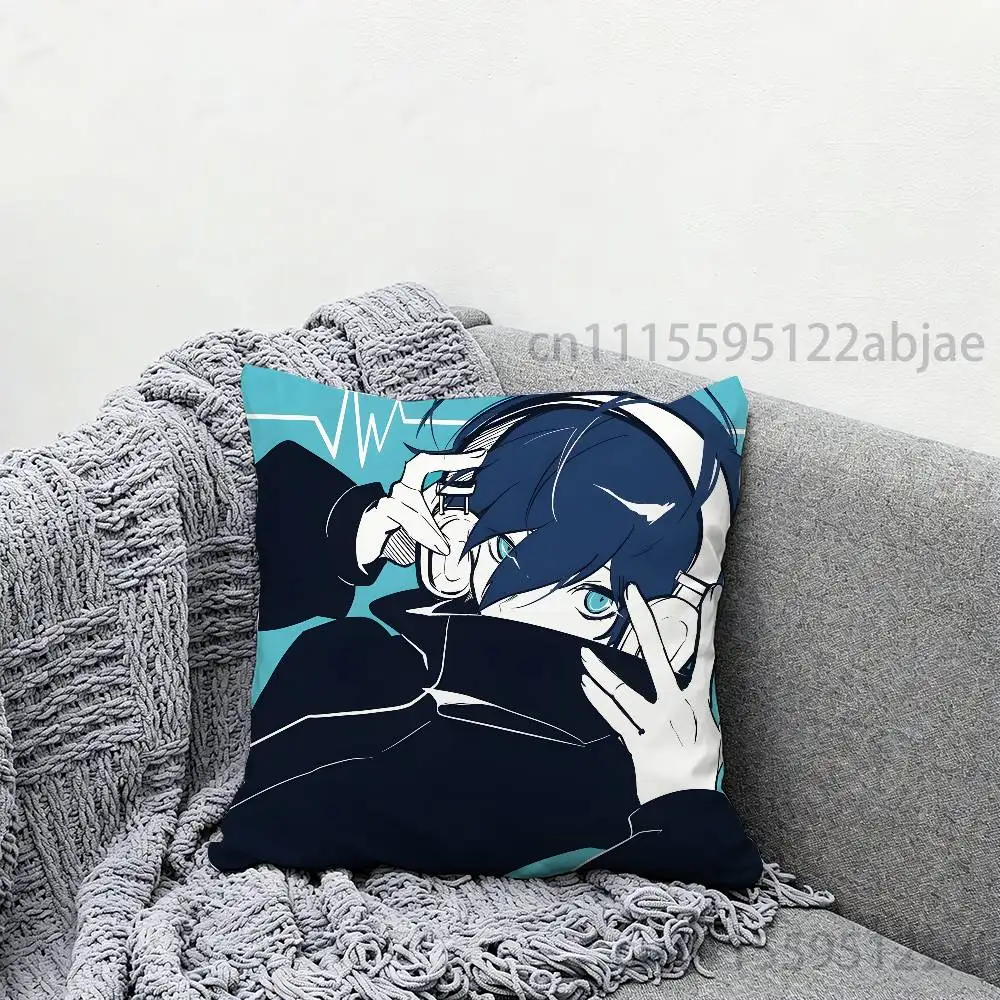 M-Makoto Y-Yuki Persona 3 Throw Pillow Case 50x50cm DIY Square Pillowcase Square Office Cushion Cover 2