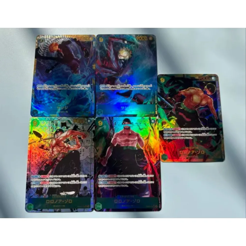 OPCG One Piece Roronoa Zoro Yamato Animation Characters Self Made Refraction Flash Card Anime Classics Game Collection Cards Toy