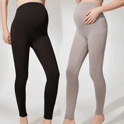 Leggings élastiques taille haute pour femmes enceintes, pantalons de soutien du ventre, pantalons d'entraînement post-partum, amincissants, fitness, fjm