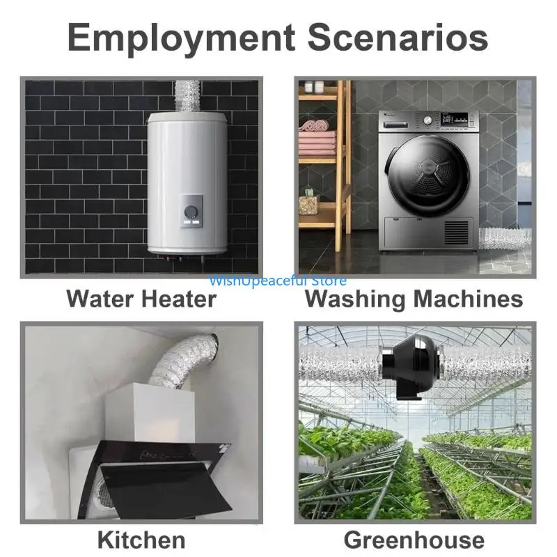 34YA 8 بوصة مجفف ألومنيوم تنفيس أنبوب مجفف مقاوم للحريق وتهوية مقاومة للحرارة