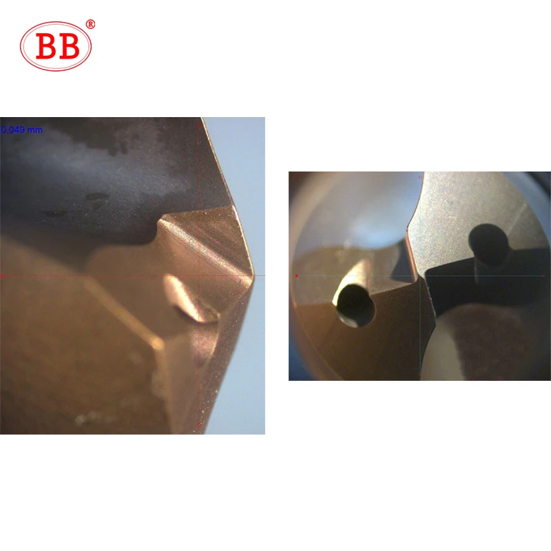 BB 3xD Karbür Matkap Kaplamalı Dahili Soğutucu Verimli CNC Delme Aracı Delikten Paralel Şaft Metal Tungsten Çelik