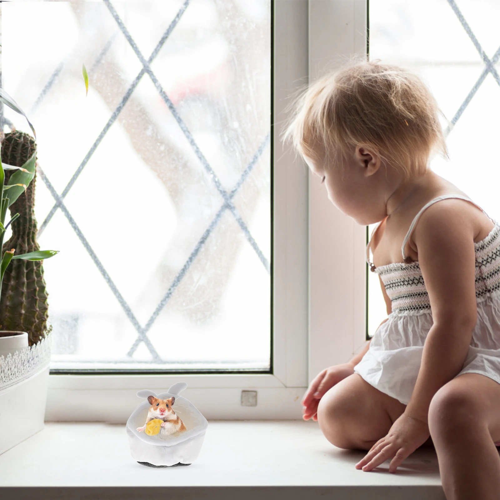 

Lovely Hamster House Warm Keeping Nest Breathable Small Pet Bed For Guinea Pig Ferret Rat Chinchilla Indoor Use Durable Safe