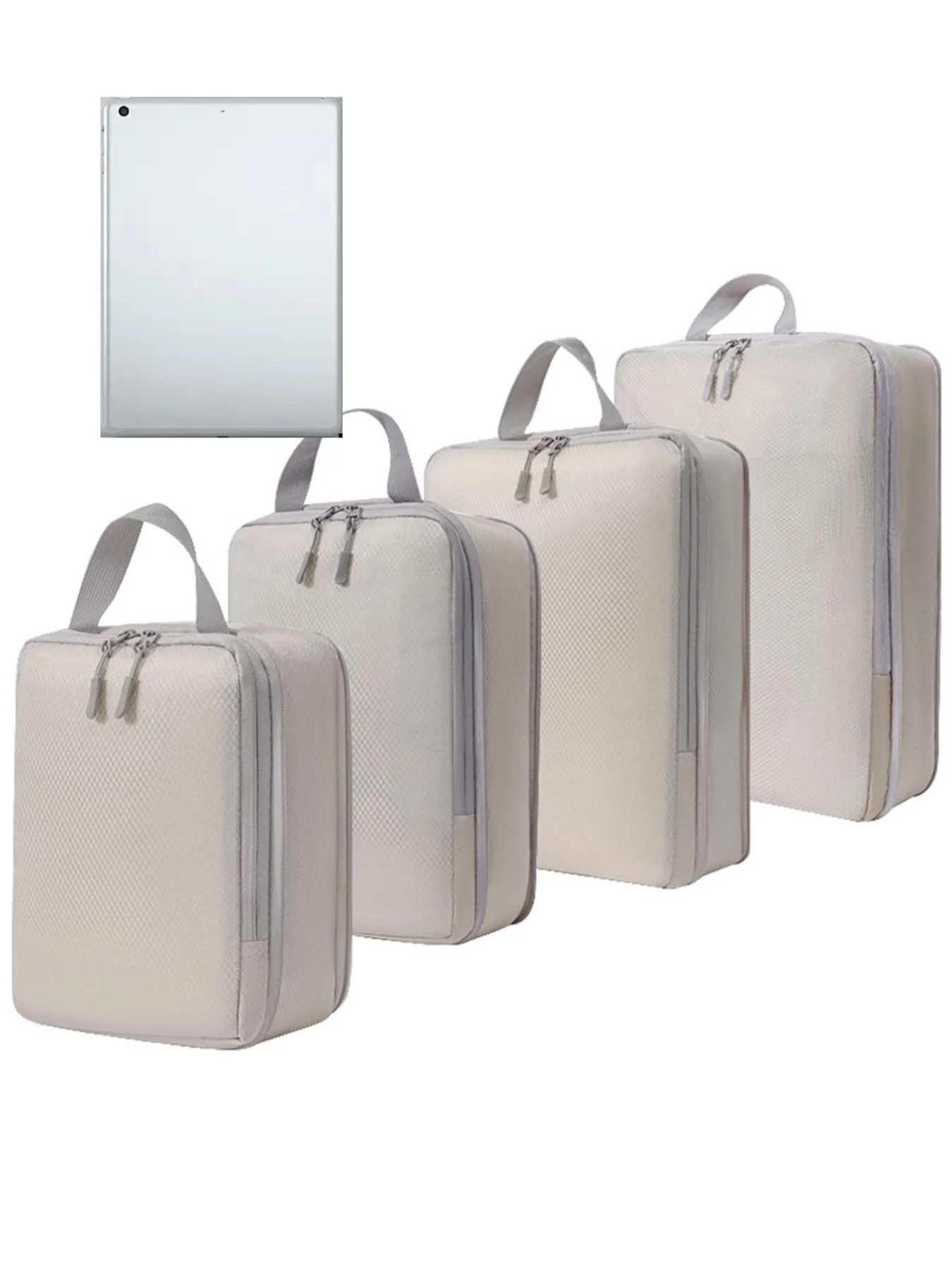 Set/6 Stück komprimierbare Verpackung Reise Aufbewahrungstasche Würfel wasserdichter Koffer Nylon tragbar mit Handtasche Gepäck Organizer Ryanai – Detail 12