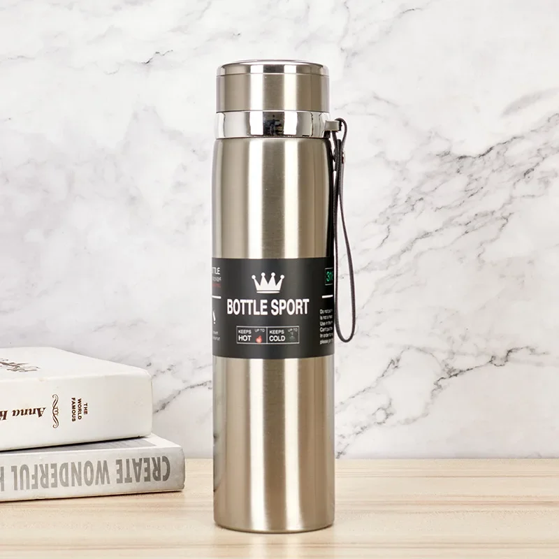 1pc 600ml 800ml 1000ml Vacuum Insulated Water Bottle Gradient Color Travel Mug Portable Stainless Steel Insulated Water Bottle