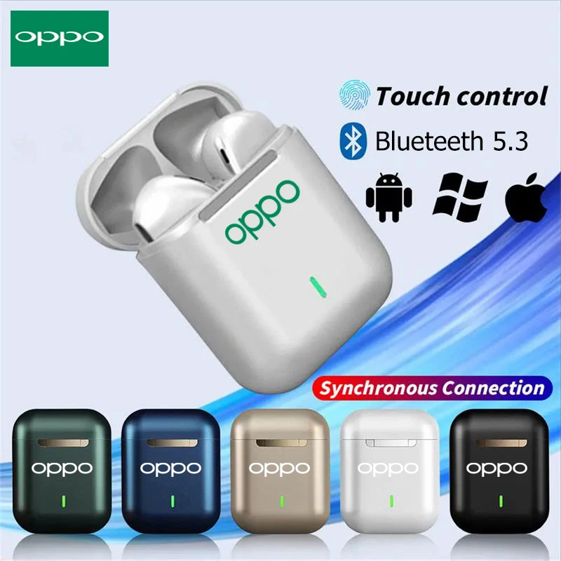 OPPO سماعات لاسلكية J18 داخل الأذن TWS بلوتوث Ture سماعات رياضية HiFI لعبة ستيريو سماعة رأس مقاومة للماء مع ميكروفون