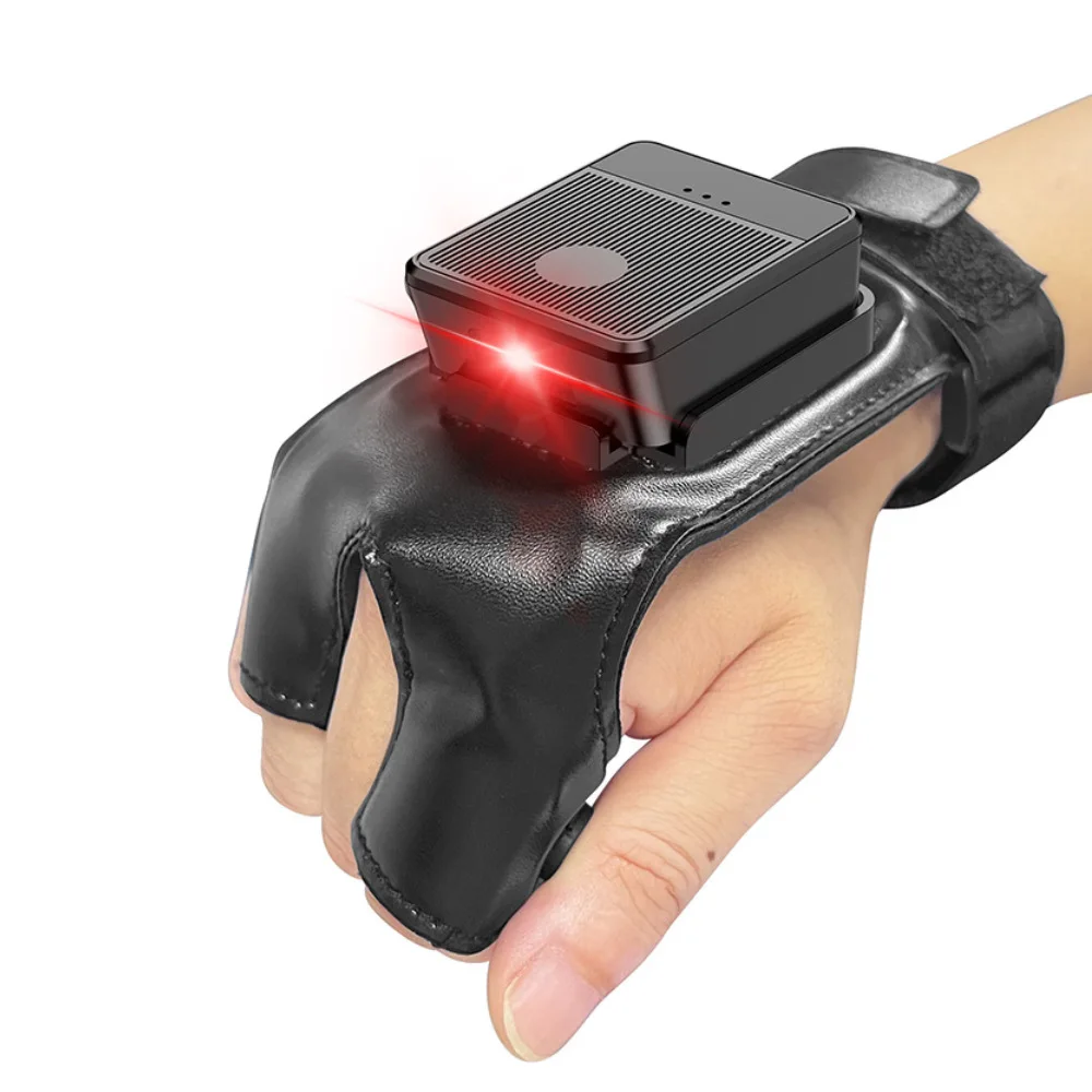 Hot Sale Blue Tooth 1d 2d QR Code Reader Wearable Scanner Hand Worn Barcode Scanner for Warehouse